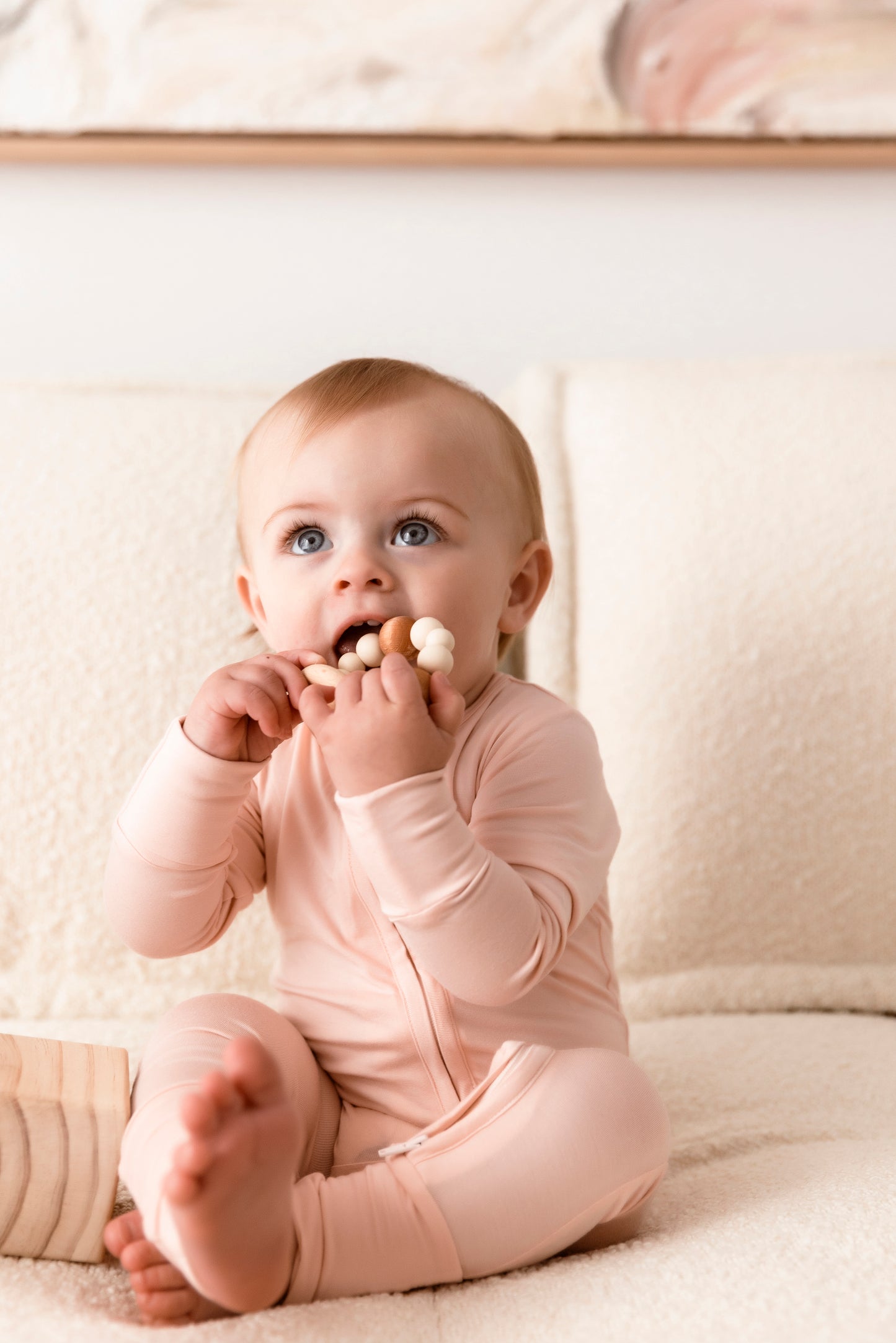 Silicone and Wood Teething Ring