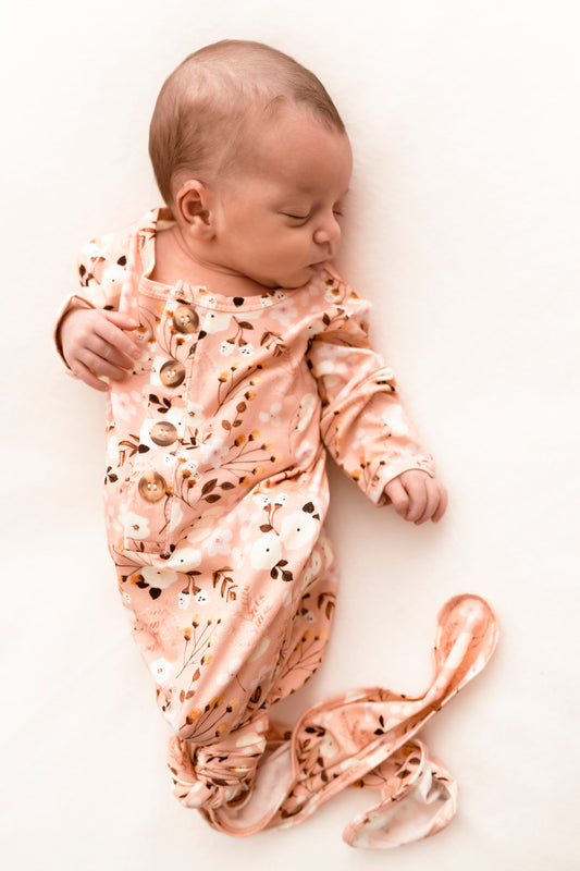 Peachy Blossom Knotted Gown