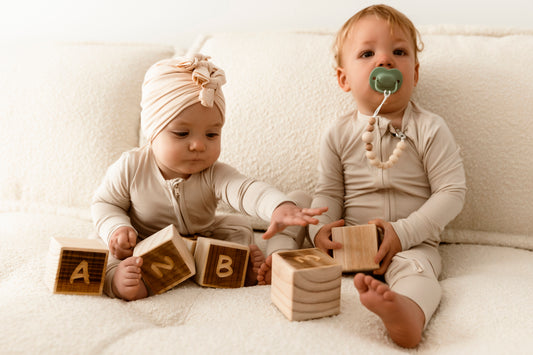 Beige Bamboo Onesie